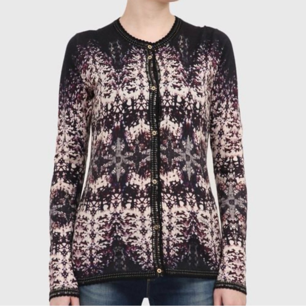 Roberto Cavalli Dark Purple Cardigan